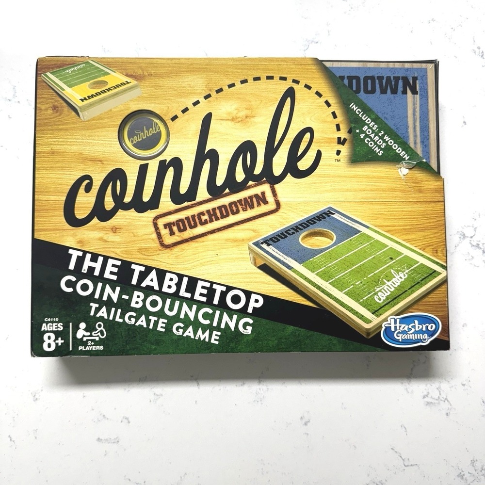 Coinhole Touchdown Tabletop Coin-Bouncing Tailgate Game Hasbro Gaming Cornhole